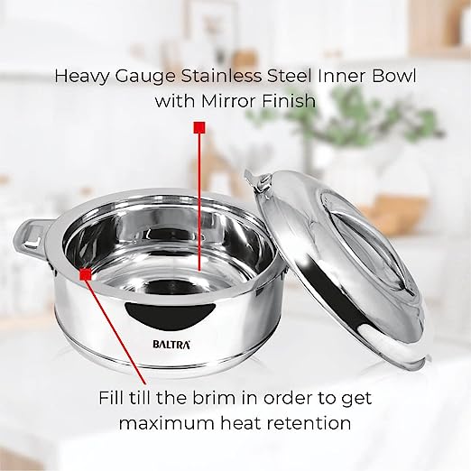 Baltra Royal Hot Case Stainless steel Casserole/Box/chapati Roti Case 4000 ml Baltra Royal Hot Case Stainless steel Casserole/Box/chapati Roti Case 4000 ml